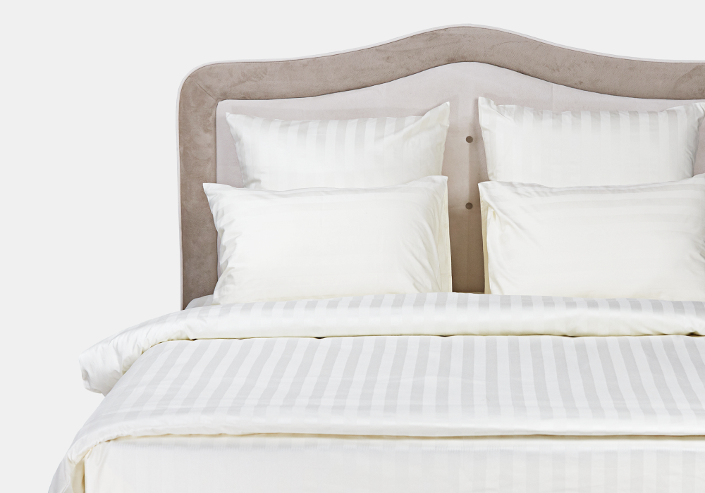 Постельное белье «Белая полоса» жаккард